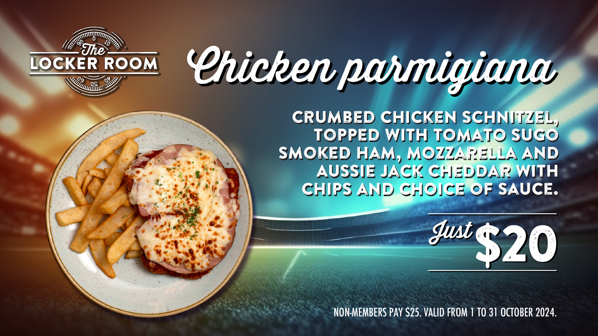 $20 Chicken Parmi special @ SS&A!