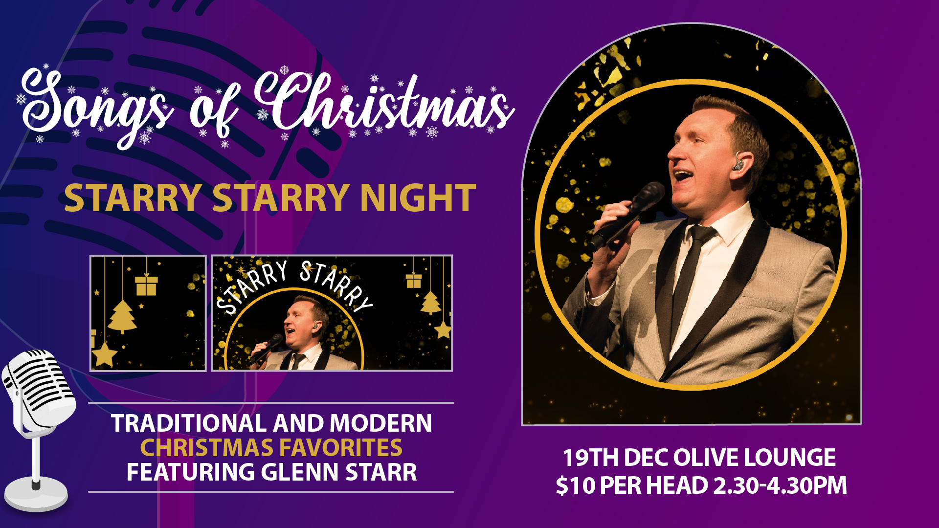 Songs of Christmas featuring Glenn Starr @ SS&A!