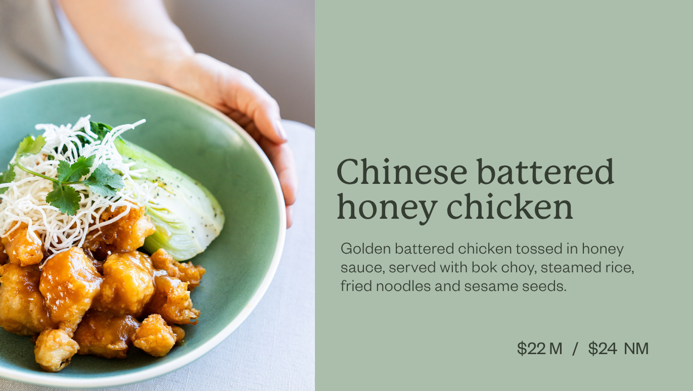 Chinese battered honey chicken special at SS&A.
