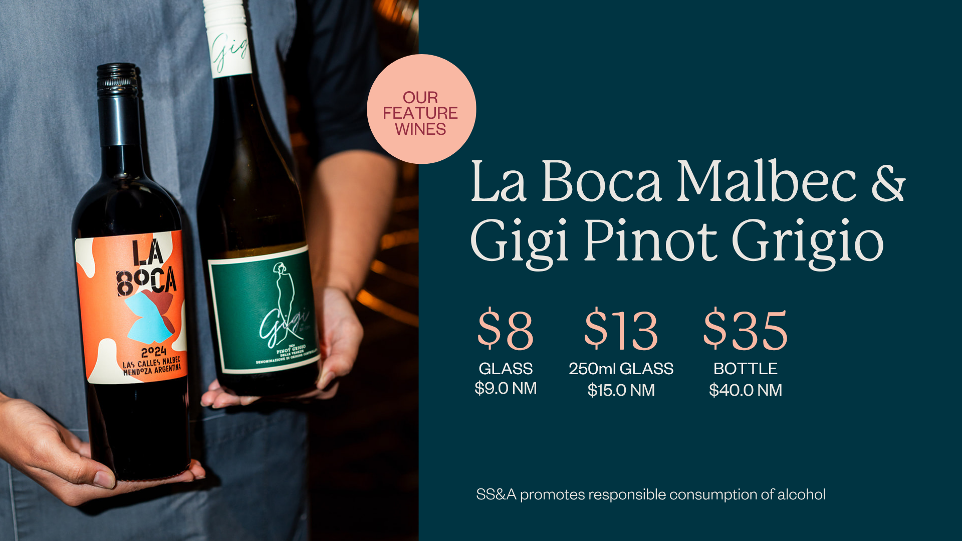 Feature wines at SS&A.