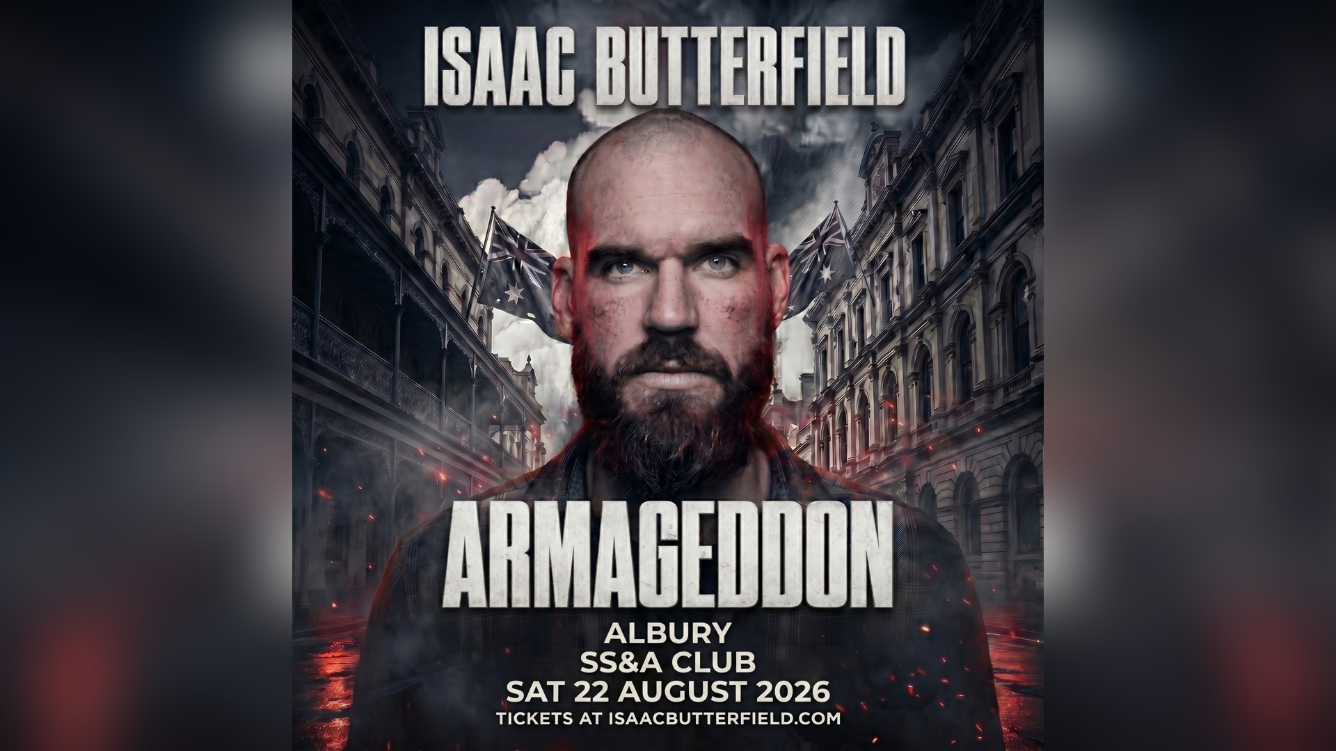 Isaac Butterfield LIVE at SS&A Albury: ARMAGEDDON